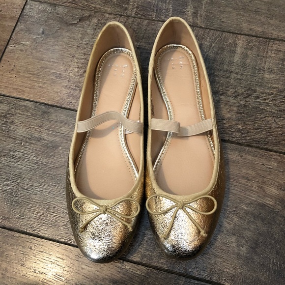 Gold Sparkle Ballet Flats - Size 8.5 - Picture 2 of 5